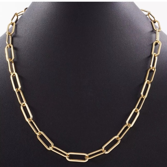 Hey Harper 'Boss' Gold Paperclip Chain Necklace (Length: 41cm-46cm) - Picture 6 of 14